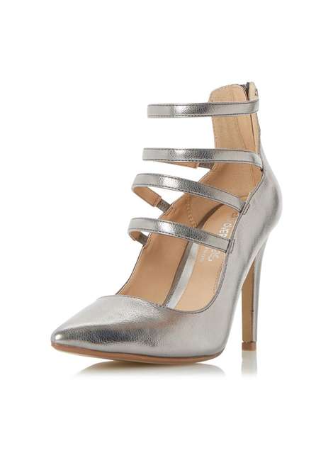 **Head Over Heels by Dune 'Alora' Grey High Heeled Shoes